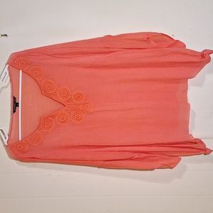 Zac and Rachel Woman Plus Size 2X Tunic Beach Cover-up Lightweight Sheer